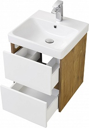 Акватон Мебель для ванной Сканди 45 дуб рустикальный, белая – фотография-3
